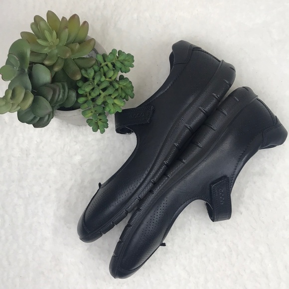 Ecco Blk Leather MaryJanes SZ 40/9-9.5 - Picture 4 of 8